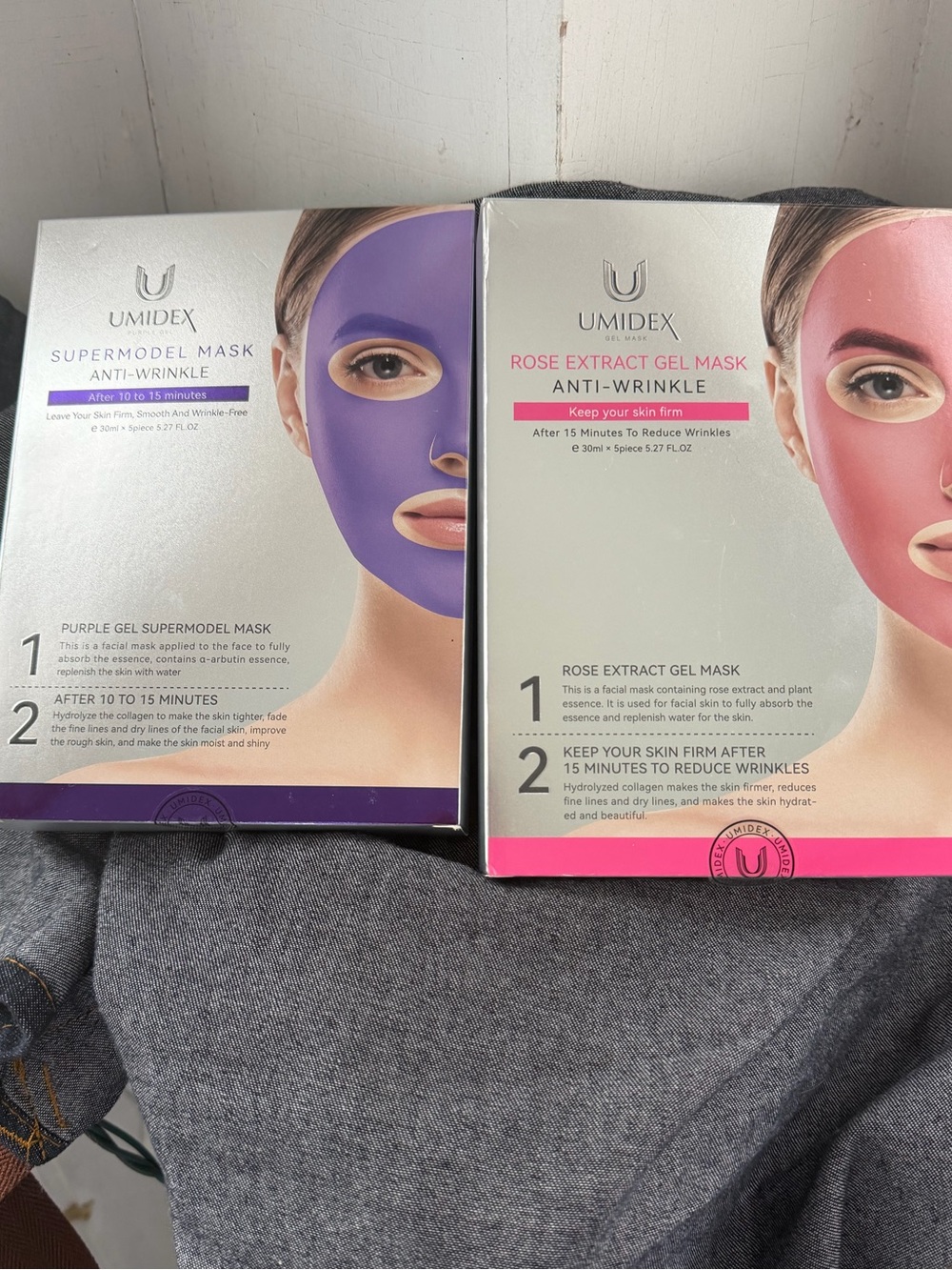 UMIDEX Gel Face Mask Bundle I
Supermodel Mask + Rose
Extract Mask |New. 2 pc set